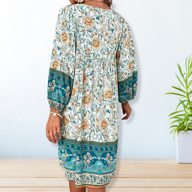 Zyvella | Women’s Boho Floral Relaxed Dress