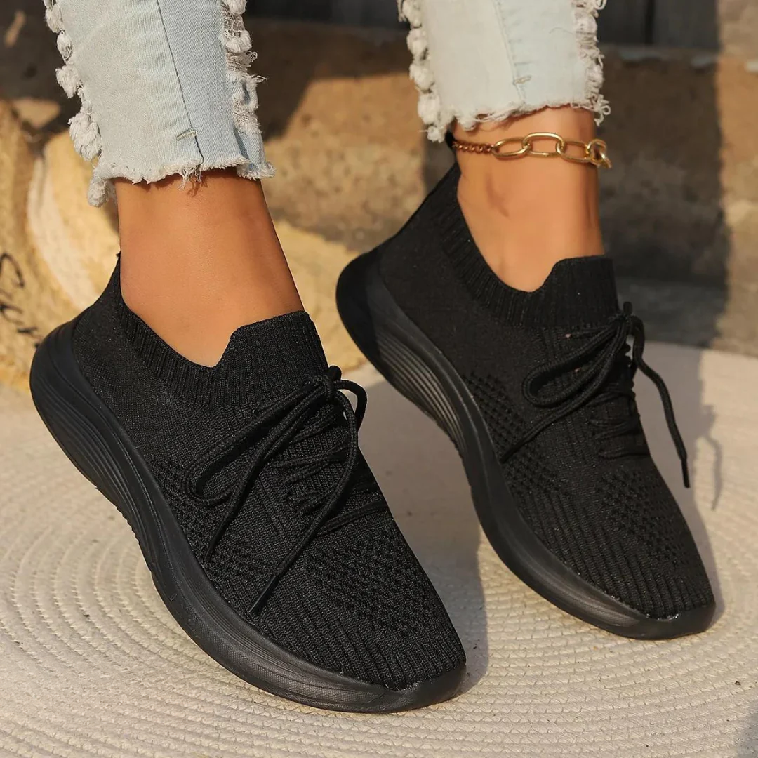 Women’s Orthopedic Sneakers with Lace-Up Design
