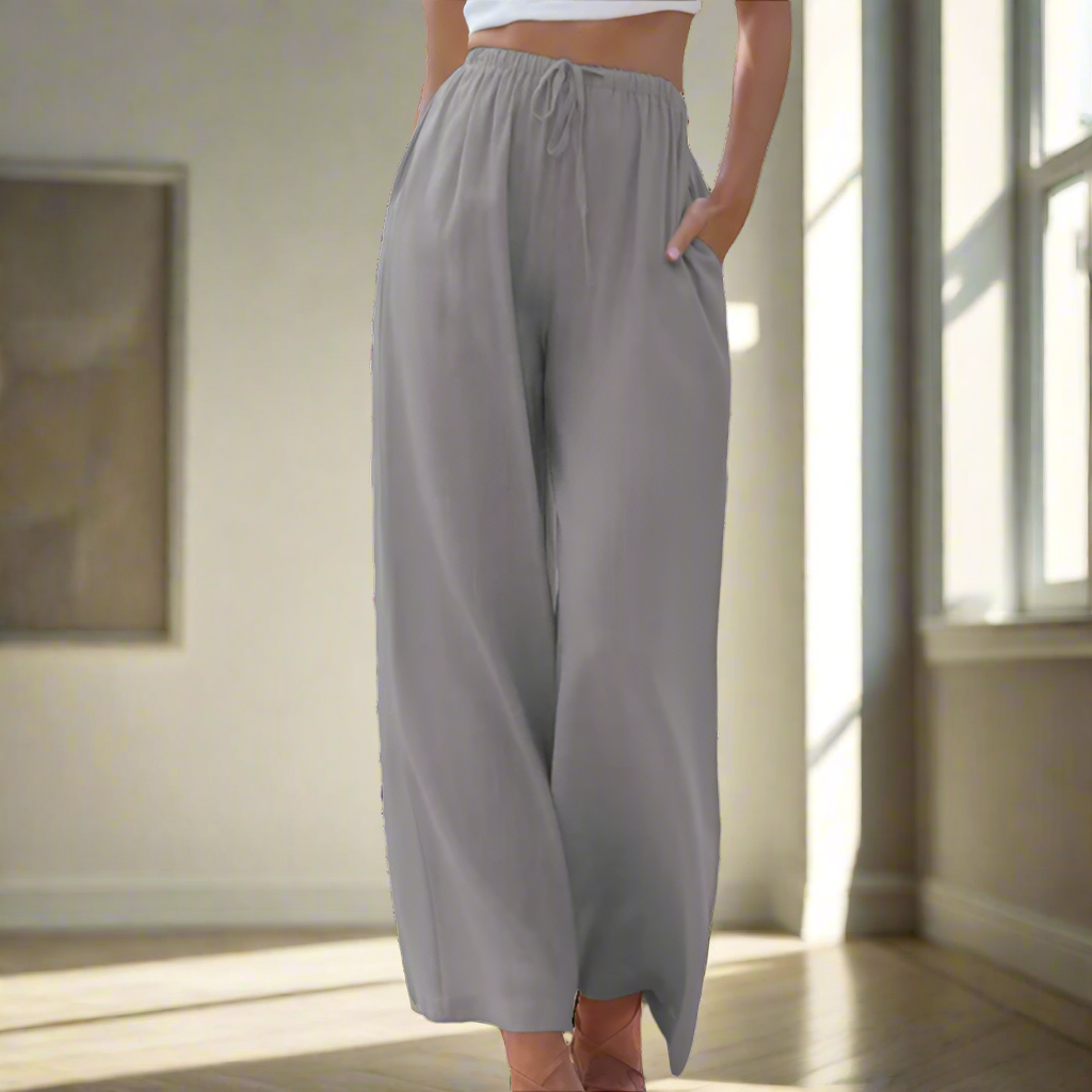 Elastic Waist Lounge Pants – Relaxed Fit Everyday Pants for Women