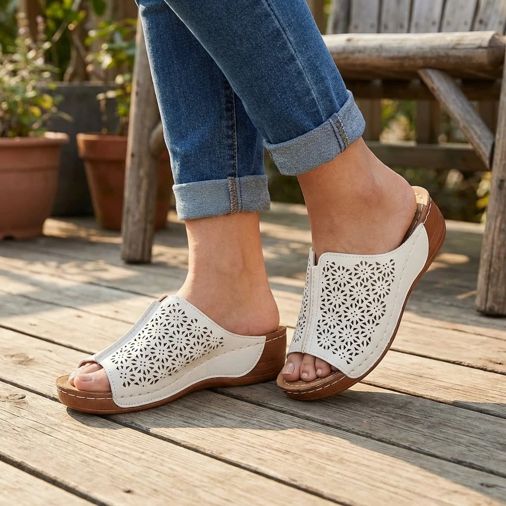 Solvéra |Women's Perforated Orthopedic Slides