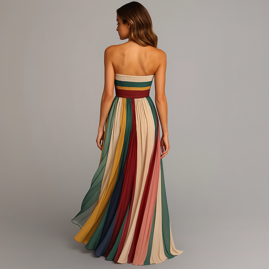 Women’s Pleated Maxi Dress – Elegant Style with Graceful Movement