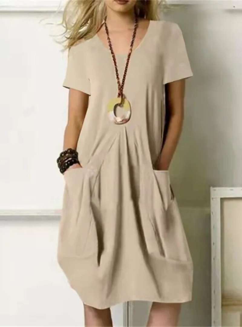 Pocket Detail Relaxed Midi Dress