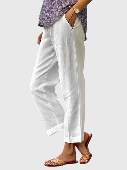 Women’s Straight Leg Pants – Relaxed Fit Ankle Sumemer Trousers