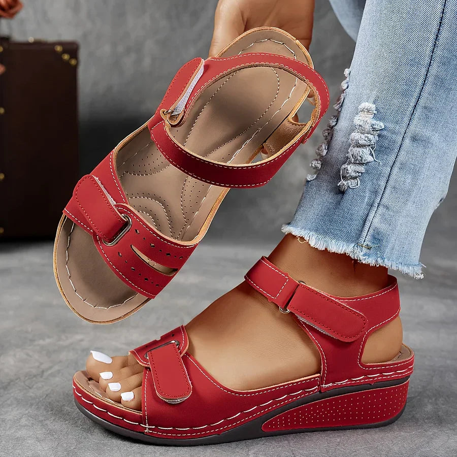 Women’s Open-Toe Sandals – Adjustable Strap Design with Cushioned Sole