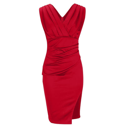 Kaelira | Sleeveless V Neck Midi Dress