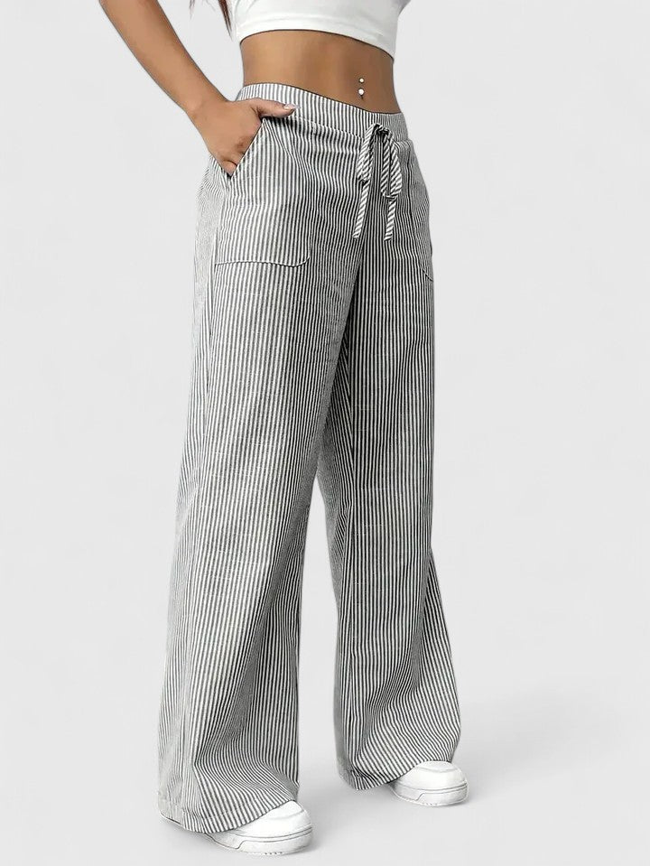 Women’s Boho Pants – Drawstring Relaxed Fit Trousers