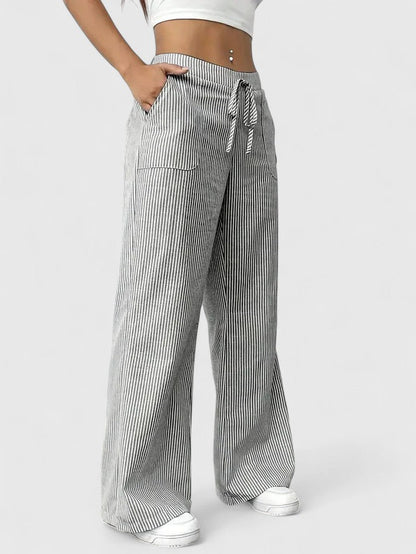 Women’s Boho Pants – Drawstring Relaxed Fit Trousers