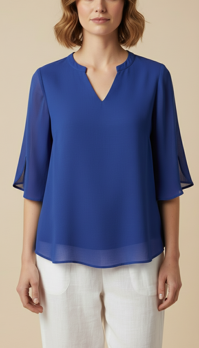 Seravyn | Women’s Relaxed V-Neck Summer Top