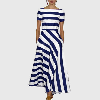 Elowen | Women’s Striped Casual Midi Dress