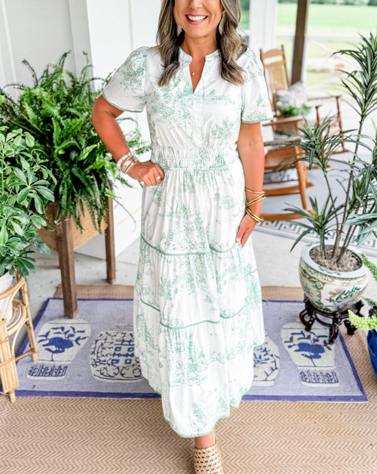 Serelune | Women’s Printed Tiered Maxi Dress