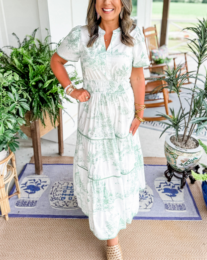 Serelune | Women’s Printed Tiered Maxi Dress