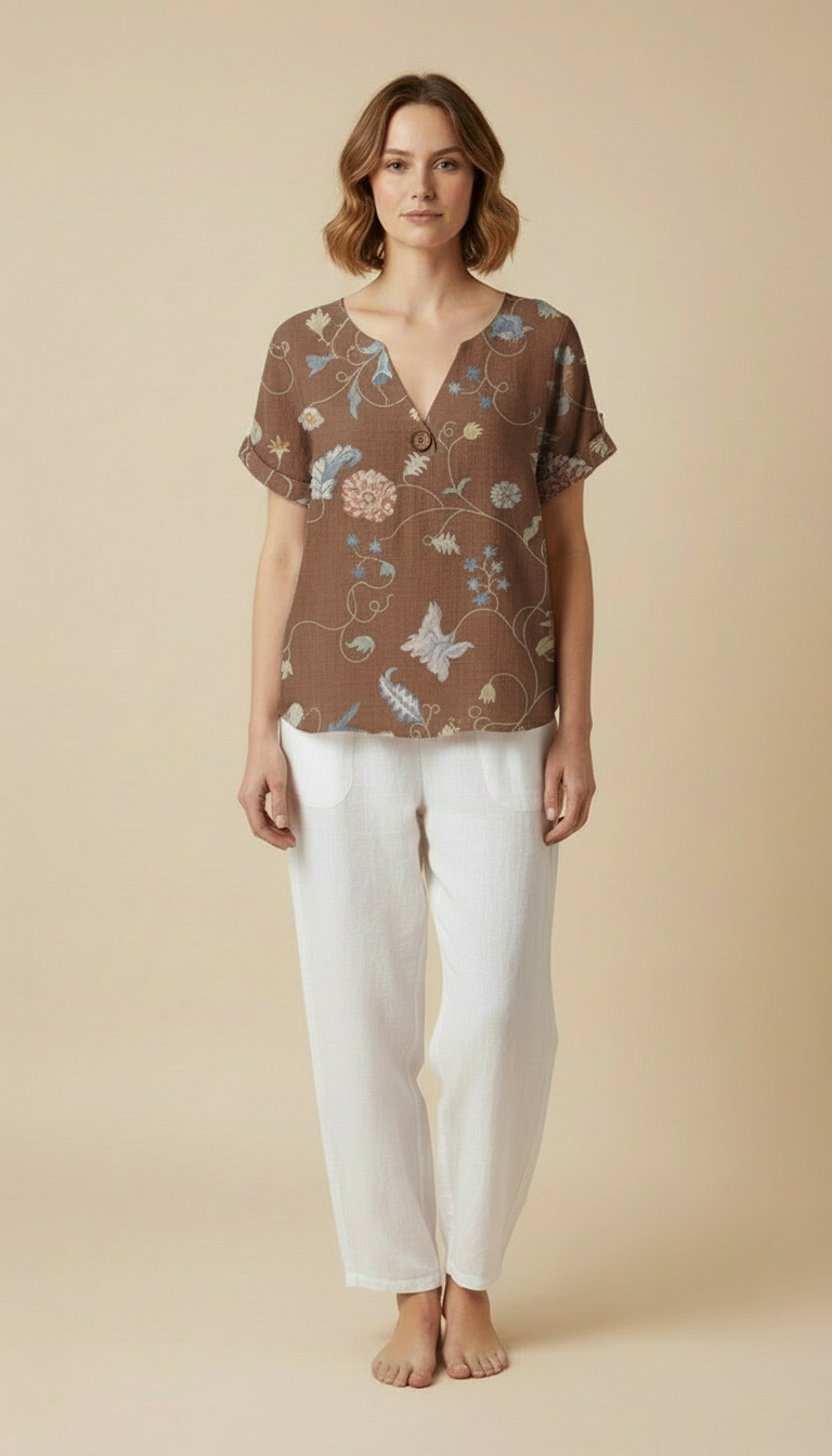 Bravellea | Women’s Relaxed Floral Summer Top