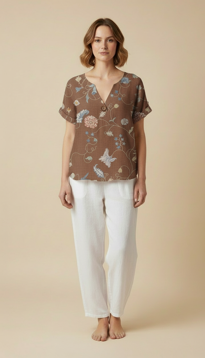 Bravellea | Women’s Relaxed Floral Summer Top