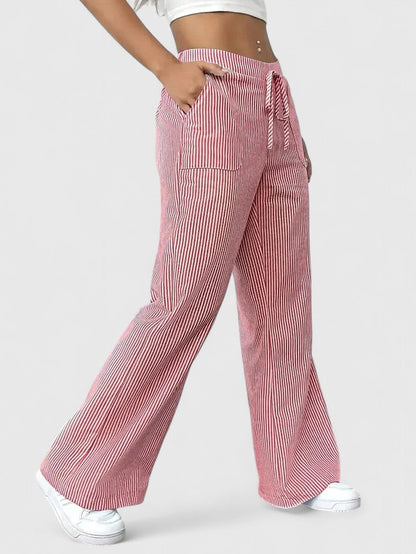Women’s Boho Pants – Drawstring Relaxed Fit Trousers
