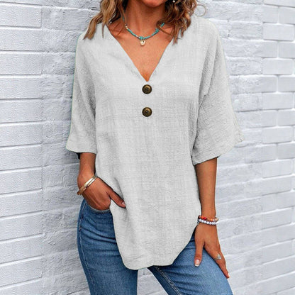 Maris | Women’s Floral Button Front Everyday Blouse