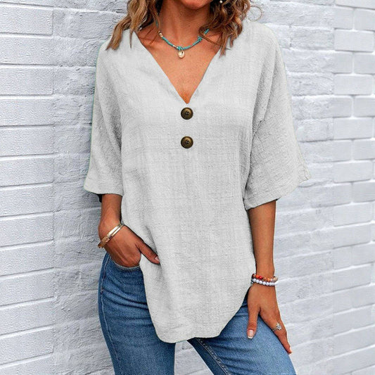 Maris | Women’s Floral Button Front Everyday Blouse