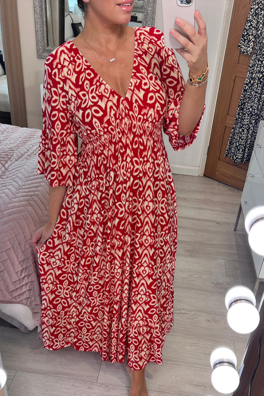 Elarisse | Women’s Flowing Bohemian Midi Dress