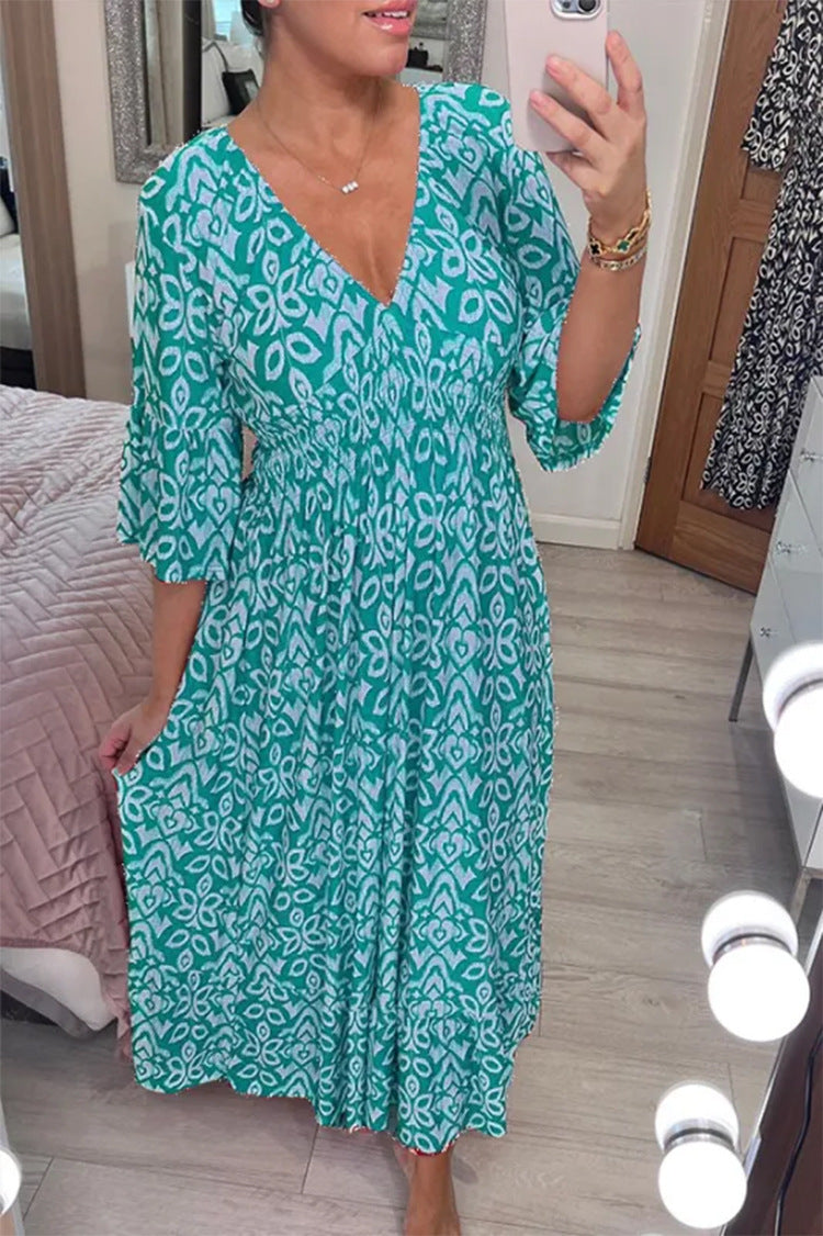 Elarisse | Women’s Flowing Bohemian Midi Dress