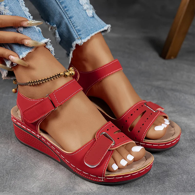 Women’s Open-Toe Sandals – Adjustable Strap Design with Cushioned Sole