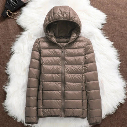 Women’s Quilted Jacket – Zip-Front Long Sleeve Outerwear