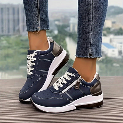Rowan | Comfort Zip Lace Orthopedic Sneakers