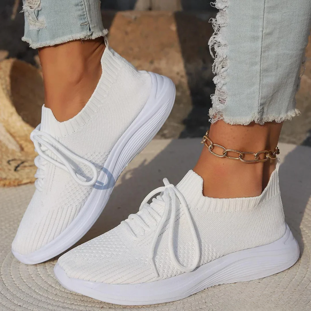 Women’s Orthopedic Sneakers with Lace-Up Design