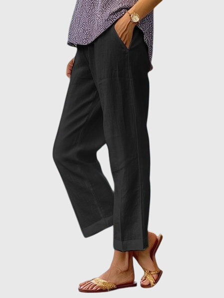 Women’s Straight Leg Pants – Relaxed Fit Ankle Sumemer Trousers