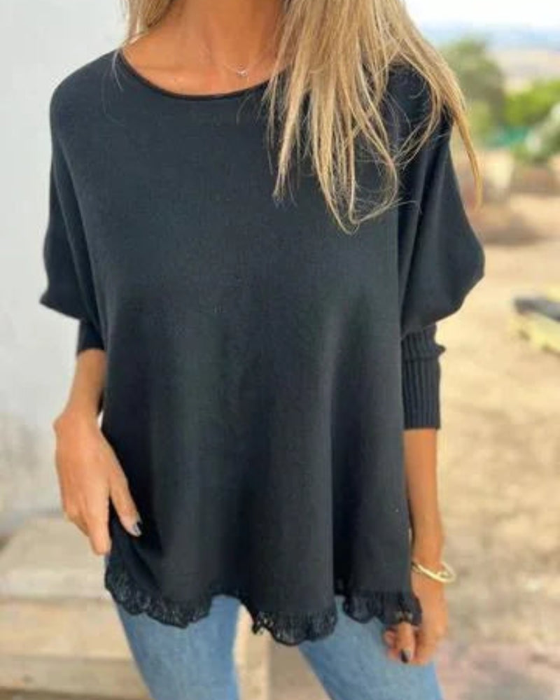 Nerisse | Women’s Relaxed Knit Batwing Sleeve Top