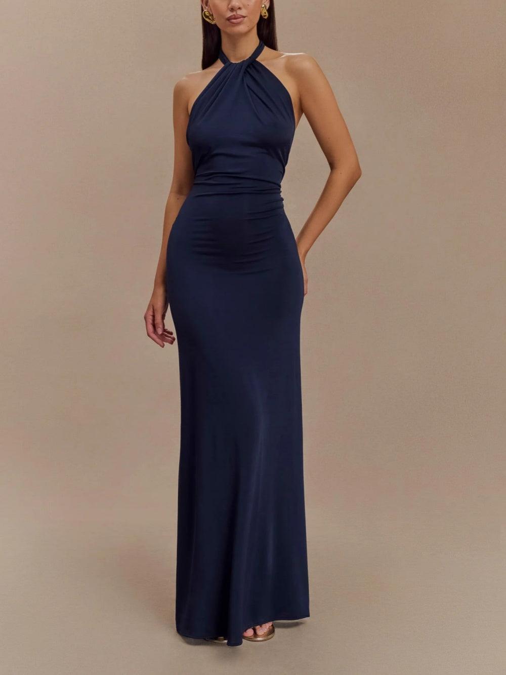Aveline | Women’s Halter Neck Maxi Dress
