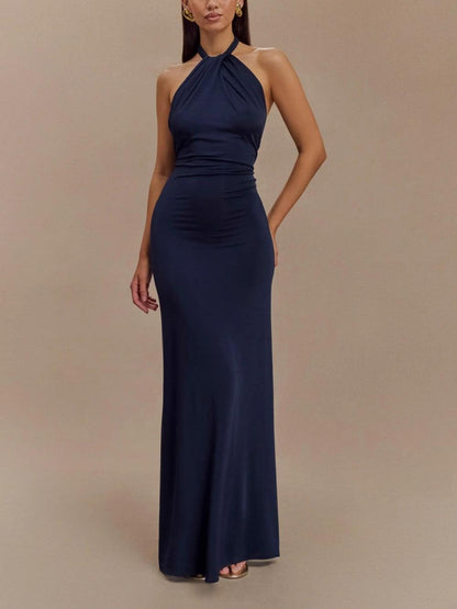 Aveline | Women’s Halter Neck Maxi Dress