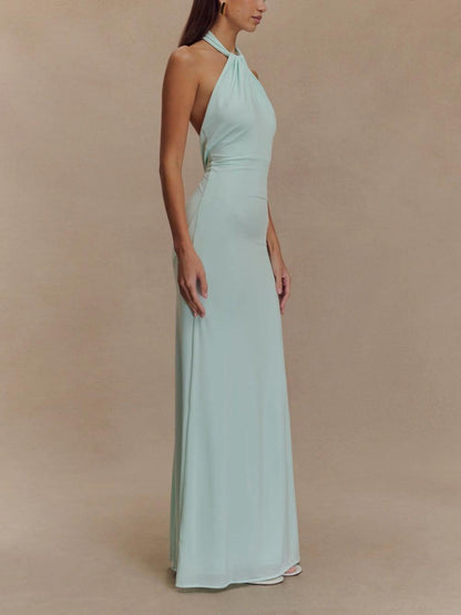 Aveline | Women’s Halter Neck Maxi Dress