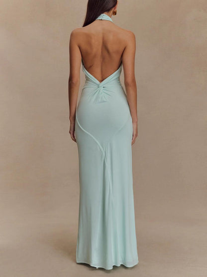 Aveline | Women’s Halter Neck Maxi Dress