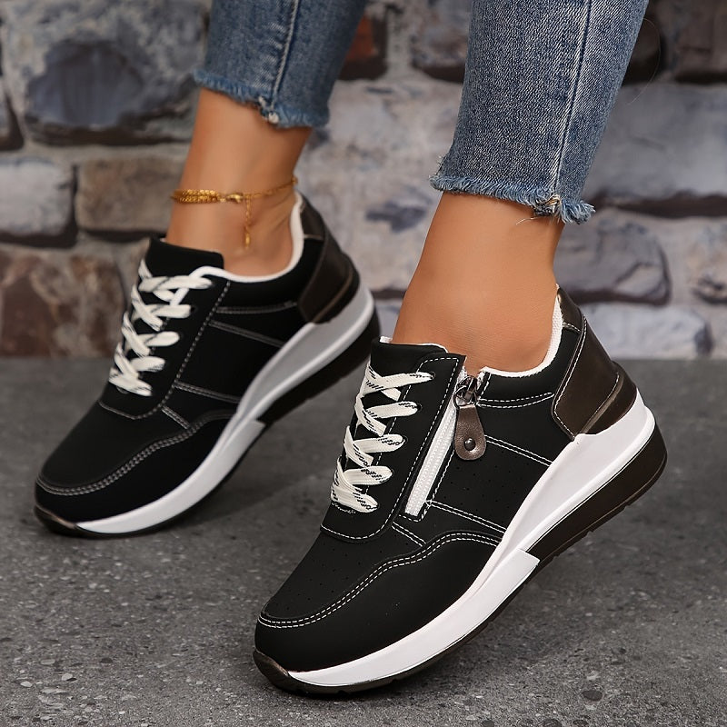 Rowan | Comfort Zip Lace Orthopedic Sneakers