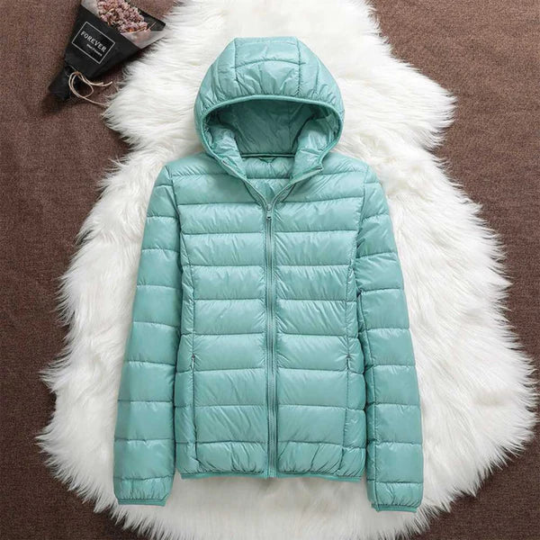Women’s Quilted Jacket – Zip-Front Long Sleeve Outerwear