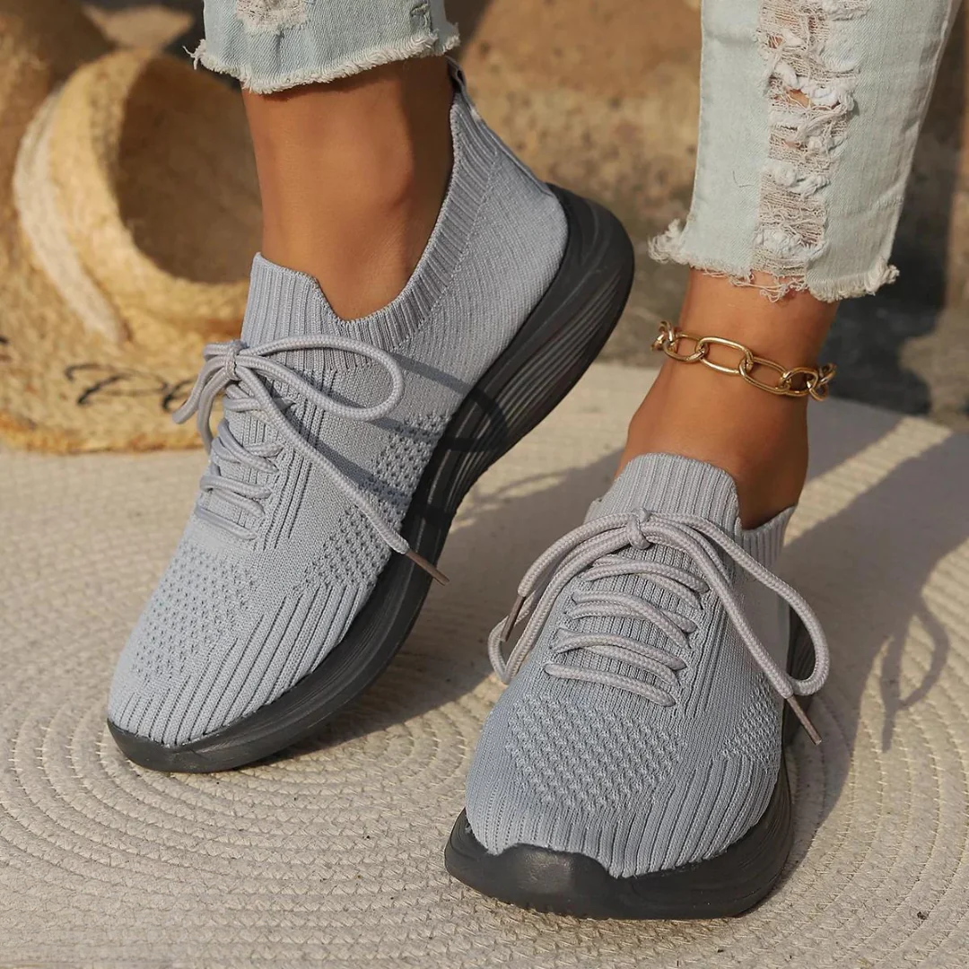 Women’s Orthopedic Sneakers with Lace-Up Design