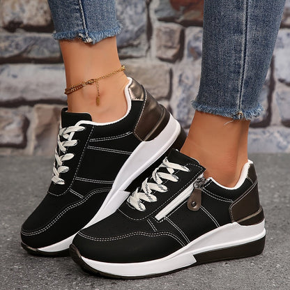 Rowan | Comfort Zip Lace Orthopedic Sneakers