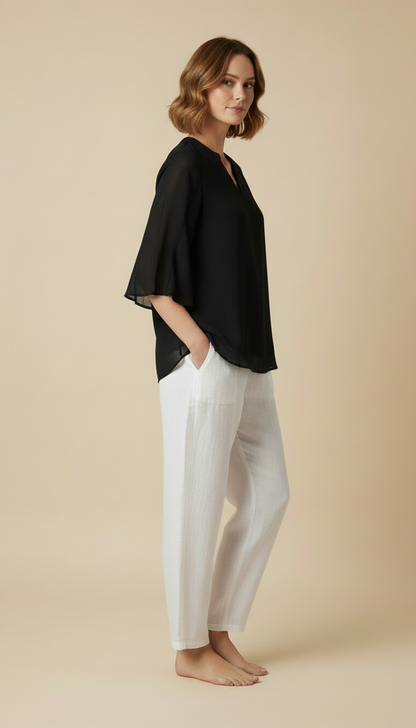 Seravyn | Women’s Relaxed V-Neck Summer Top