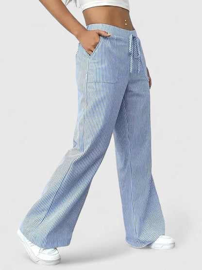 Women’s Boho Pants – Drawstring Relaxed Fit Trousers