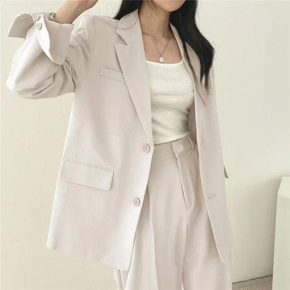 Women’s Elegant Evening Set – Tailored Blazer and Wide Leg Pants