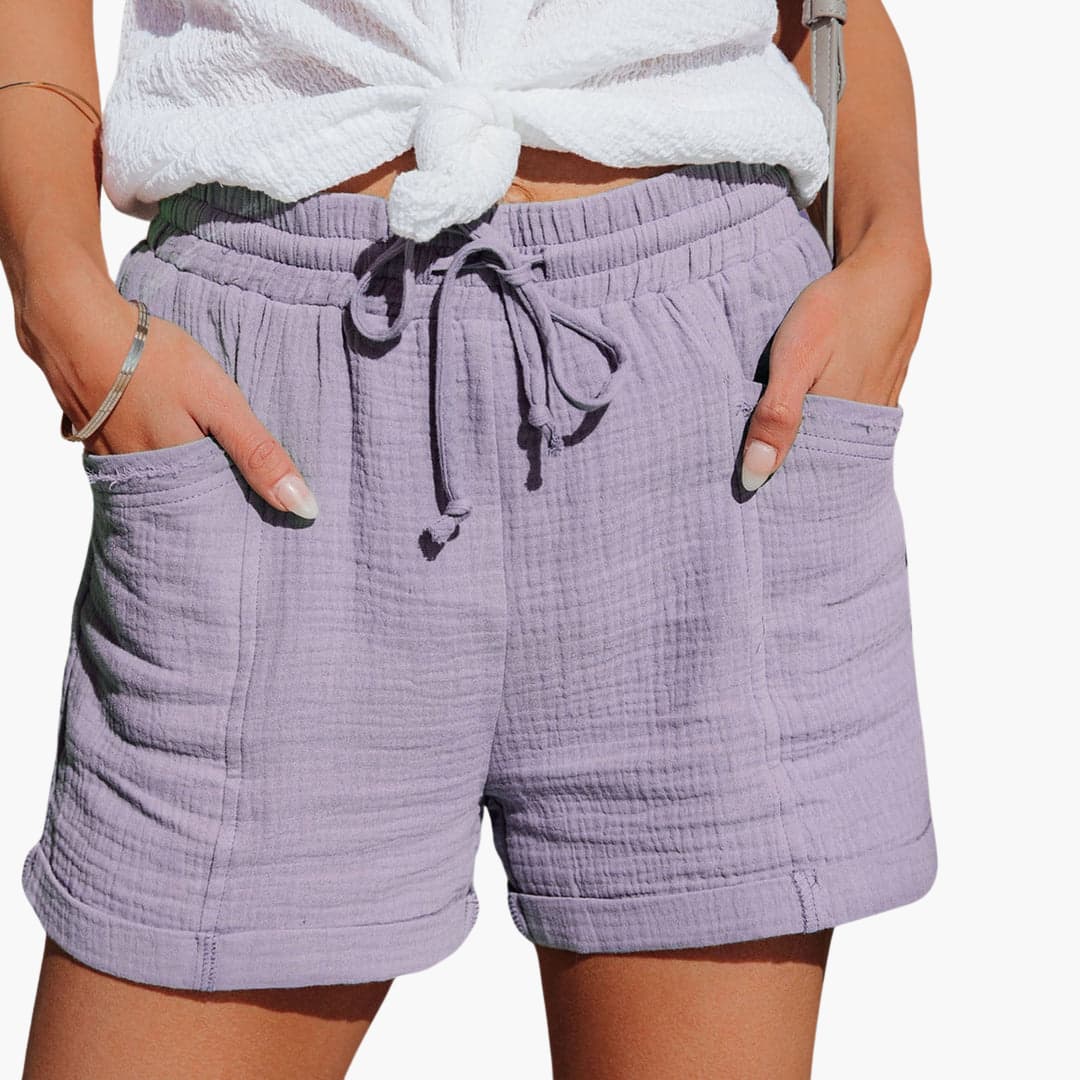 Elastic Waist Summer Shorts – Relaxed Casual Shorts for Women