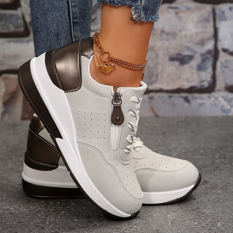 Rowan | Comfort Zip Lace Orthopedic Sneakers