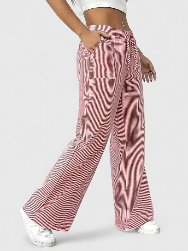 Women’s Boho Pants – Drawstring Relaxed Fit Trousers