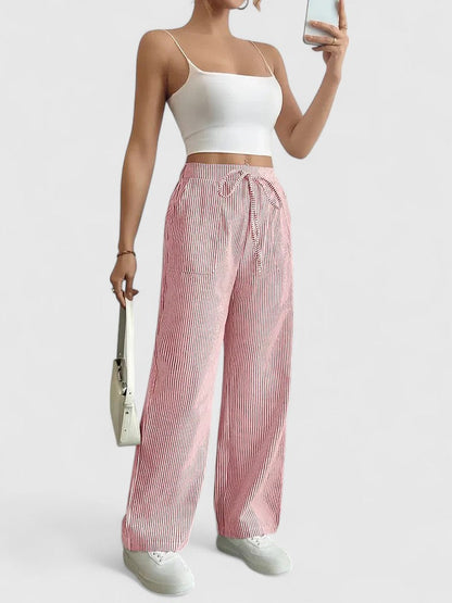 Women’s Boho Pants – Drawstring Relaxed Fit Trousers