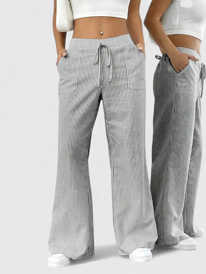 Women’s Boho Pants – Drawstring Relaxed Fit Trousers