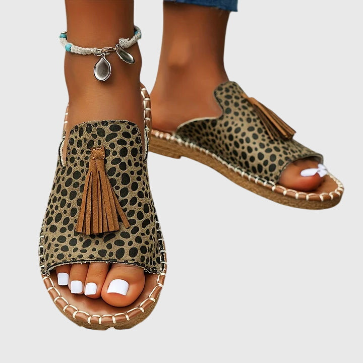 Orthopedic Tassel Slide Sandals