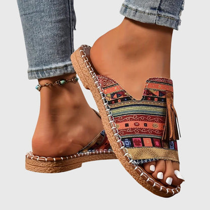 Orthopedic Tassel Slide Sandals