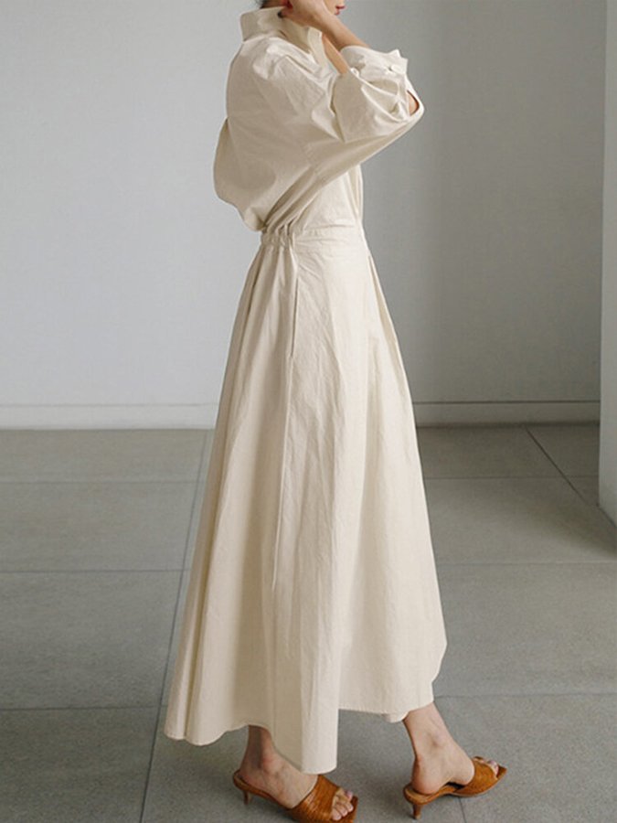 Sofia | Women’s Tailored Wrap Shirt Maxi Dress
