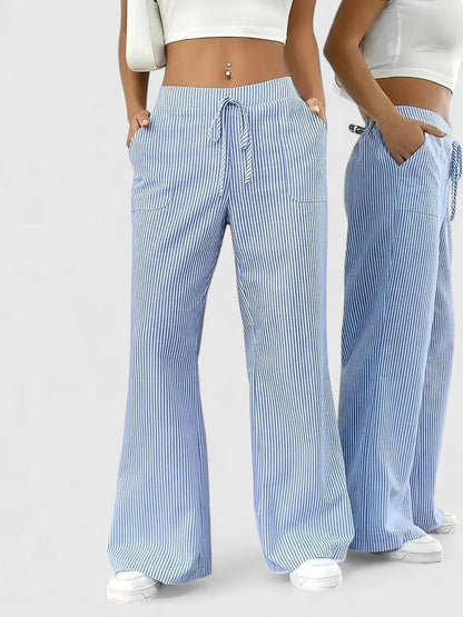 Women’s Boho Pants – Drawstring Relaxed Fit Trousers