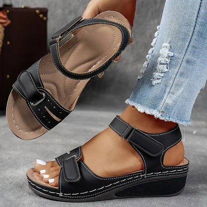 Women’s Open-Toe Sandals – Adjustable Strap Design with Cushioned Sole