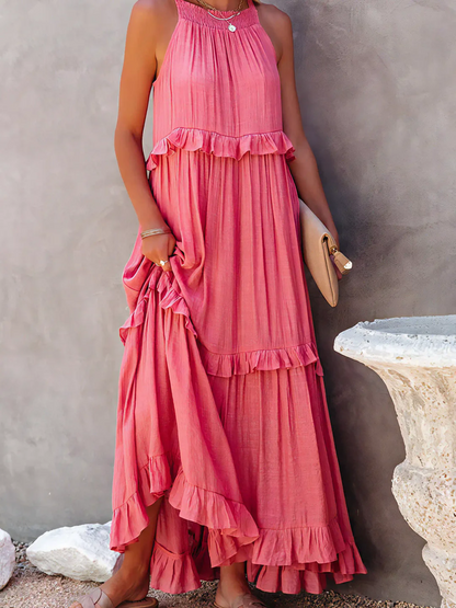 Elarisse | Women’s Sleeveless Tiered Maxi Dress